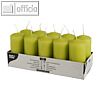Papstar Stumpenkerzen, ? 40 mm, H 90 mm, kiwi, 4x 10 St?ck, 10585