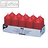 Papstar Stumpenkerzen, ? 40 mm, H 90 mm, rot, 4x 10 St?ck, 17918
