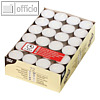 Teelichter, ?39 mm, H17.5 mm, mit langer Brenndauer, wei?, 8x 72 St?ck, 15230