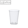 Papstar Trinkbecher, PS, 0.2l, ? 7.5cm, 9.7cm hoch, transparent, 1.000 St.,12162
