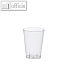 Papstar Trinkbecher, PS, 0.1l, ? 5.5cm, 7.5cm hoch, transparent, 1.000 St.,12163