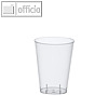 Papstar Trinkbecher, PS, 0.2l, ? 7.5cm, 9.7cm hoch, transparent, 150 St., 12703
