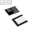 Kunststoff-Notizhalter CLIP TAB, selbstklebend, 20 x 24 mm, schwarz, 10 St.