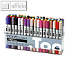 Allround-Marker ciao - Set A, 2 Spitzen, nachfüllbar, sortiert, 72 Farben