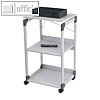 Durable SYSTEM Trolley für Overhead/Beamer, 3 Böden, grau, 370110