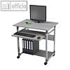 Durable PC-Arbeitsplatz SYSTEM Computer Trolley 75 FH, grau, 379610