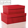 S.O.H.O. / BOXLINE Aufbewahrungs-/Geschenkbox, div. Größen, rot, 2er Set