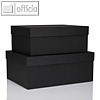 S.O.H.O. / BOXLINE Aufbewahrungs-/Geschenkbox, div. Größen, schwarz, 2er Set