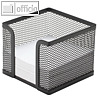 officio Zettelbox, Metall, 9,8 x 8,0 x 9,8 cm, schwarz, KF00878