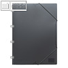 FolderSys Eckspannmappe f?r DIN A4, PP, anthrazit, 40 St?ck, 10003-34