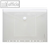 FolderSys Umschlag, DIN A4 hoch, CD Tasche, Abheftrand, transparent, 40136-04