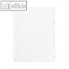 officio Zahlenregister, "1-5", DIN A4, Kunststoff, wei?