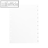 officio Zahlenregister, "1-10", DIN A4, Kunststoff, wei?