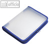 FolderSys Konferenzmappe transparent, B4, Folie matt, blau, 10 Stück, 40451-40