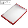 FolderSys Konferenzmappe transparent, B4, Folie matt, rot, 10 Stück, 40451-80