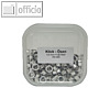 officio Klick-?sen Nr.1, L 4.5 mm, bis ca. 20 Blatt, silber, 300 St?ck, klick45