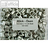 officio Klick-?sen Nr.2, L 6.5 mm, bis ca. 40 Blatt, silber, 300 St?ck, klick65