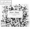 officio Klick-?sen Nr.5, L 14 mm, bis ca. 120 Blatt, silber, 200 St?ck, klick14