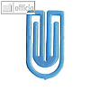 Laurel Kunststoff-B?roklammer King Klips, 75 mm, hellblau, 10 St?ck, 1356-80