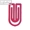 Laurel Kunststoff-B?roklammer King Klips, 75 mm, pink, 10 St?ck, 1356-40
