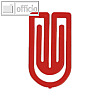 Laurel Kunststoff-B?roklammer King Klips, 75 mm, rot, 10 St?ck, 1356-20