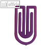 Laurel Kunststoff-B?roklammer King Klips, 75 mm, violett, 10 St?ck, 1356-18
