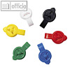 Laurel Briefkn?pfe BETA, 30 x 5 mm, farbig sortiert, 100 St?ck, 0222-95