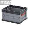 officio Klappbox, 400 x 300 x 220 mm, 17 Liter, silbergrau, 454322FB