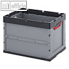 officio Klappbox, 600 x 400 x 420 mm, 77 Liter, silbergrau, 456442FB