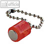 Power Magnet Zylinder ?14 mm, Kette, Haft 1.900g, kristallrot, 3 St., 4816-02