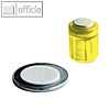 Power Magnet Zylinder ?14 mm, Scheibe, Haft 1900g, kristallgelb, 4 St., 4856-07