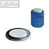 Power Magnet Zylinder ?14 mm, Scheibe, Haft 1.900g, kristallblau, 4 St., 4856-03