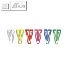 B?roklammern Kunststoffklips, dreieckig, 25 mm, kristallfarbig, 400 St?ck, 0116-
