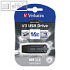 Verbatim USB-Stick V3, USB 3.0, 16 GB, schwarz, 49172