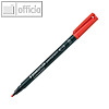 Lumocolor Universalstift permanent 314 B, Keilspitze 1 - 2.5 mm, rot, 314-2