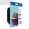 Tintenpatronen Multipack LC123RBWBPDR f?r MFC-J4410DW, je 600 Seiten, 3-farbig