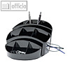Wedo Multik?cher Butler Rotondo, 11 F?cher, 150 x 135 mm, schwarz, 24575501