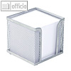 Wedo Zettelbox Office, Drahtmetall, 10 x 10 x 10 cm, silber, 65754