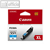 Canon Tintenpatrone CLI-551CXL f?r MG6350/5450, cyan, 11 ml, 6444B001
