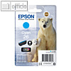 Epson Tintenpatrone Nr. 26, cyan, C13T26124012