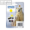 Epson Tintenpatrone T2634, Nr. 26XL, gelb, C13T26344012