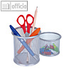 Wedo Stifteköcher-Set Office, Drahtmetall, 2-teilig, silber, 65454