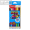 Maped Dreikantbuntstifte Color‘Peps Duo Maxi, sortiert, 24 Farben, 829600FC