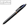 Vierfarb-Kugelschreiber 4 COLOURS PRO, Strichst.: 0.4 mm, schwarz/orange, 902129