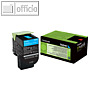 Lexmark Return-Tonerkartusche 702HC, cyan, ca. 3.000 Seiten, 70C2HC0