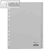 Durable Register DIN A4, gepr?gte Taben, A-Z, PP, 24-teilig, grau, 650810