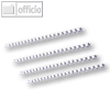 GBC Binderücken CombBind, DIN A4, 21 Ringe, Ø 12 mm, weiß, 100 Stück, 4028197