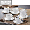 Esmeyer Bistro-Tassen "Kaffee", 0.20 l, Porzellan, weiß, 6 Stück, 433-255