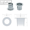 ?sen Nr. 271, Innen ? 6 mm, L 7.2 mm, 10-30 (-50) Blatt, vernickelt, 5.000 St.