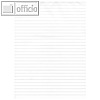 officio Notizblock DIN A7, Recyclingpapier, liniert, 60g/m², 50 Blatt, 608455010